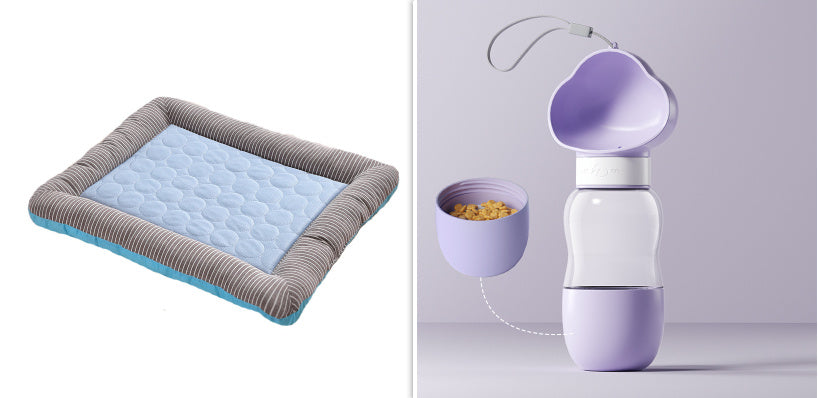 Pet Cooling Pad Bed For Dogs Cats Puppy Kitten Ice Silk Material Soft For Summer Sleeping