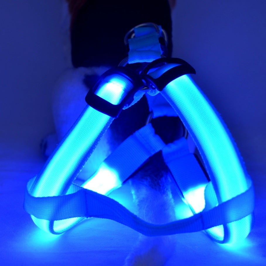 LED Luminous Dog Chest Strap Harness