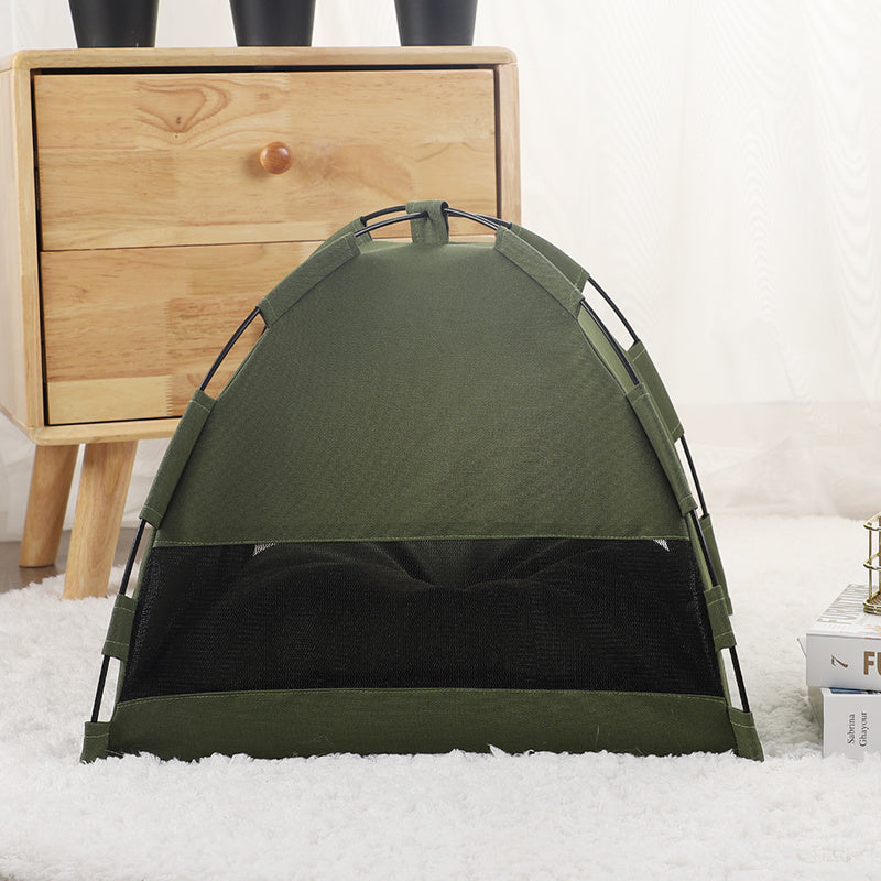 Cat Tent Cooling Mat Dog House Camping With Cushion
