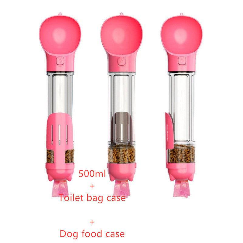 Pet Water Bottle Feeder Bowl Portable Pet Outdoor Travel 3 In 1 Dog Water Bottle