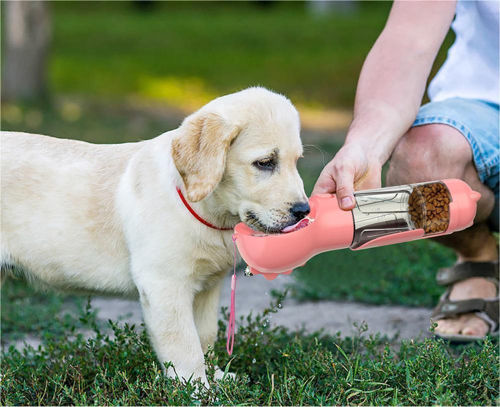 Pet Water Bottle Feeder Bowl Portable Pet Outdoor Travel 3 In 1 Dog Water Bottle