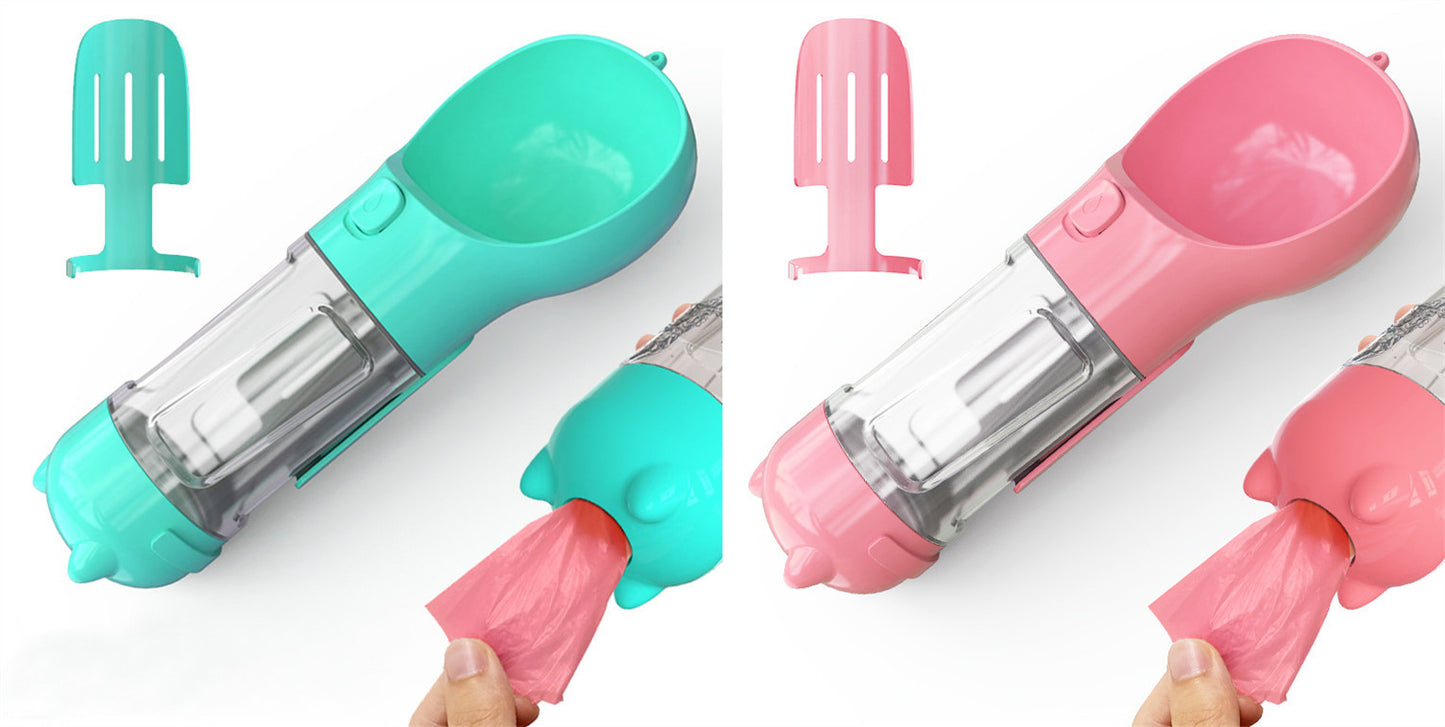 Pet Water Bottle Feeder Bowl Portable Pet Outdoor Travel 3 In 1 Dog Water Bottle