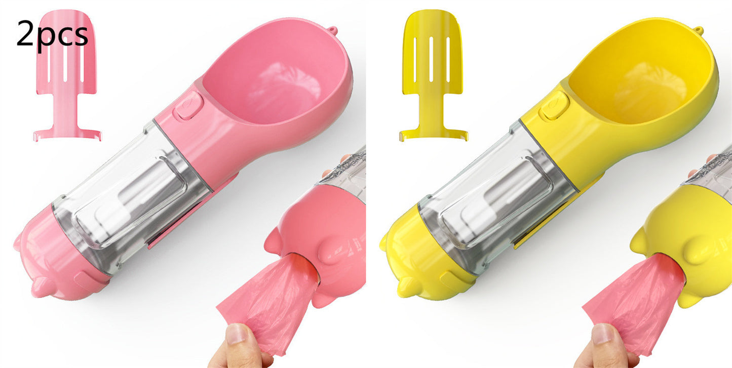 Pet Water Bottle Feeder Bowl Portable Pet Outdoor Travel 3 In 1 Dog Water Bottle
