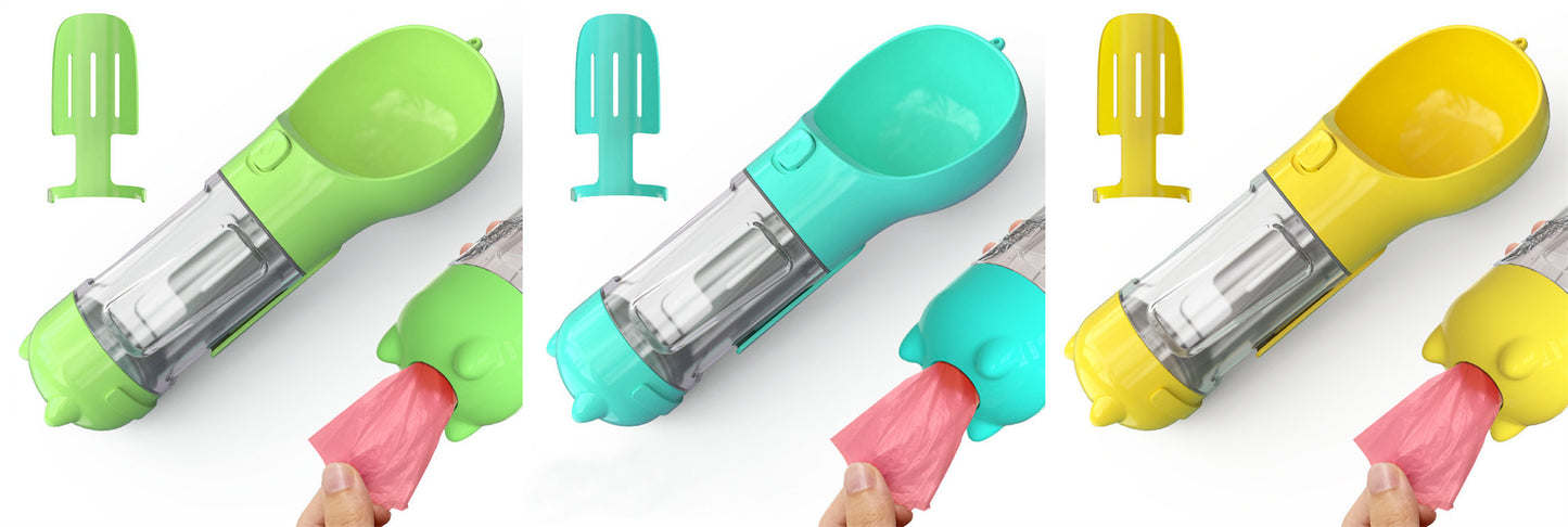Pet Water Bottle Feeder Bowl Portable Pet Outdoor Travel 3 In 1 Dog Water Bottle