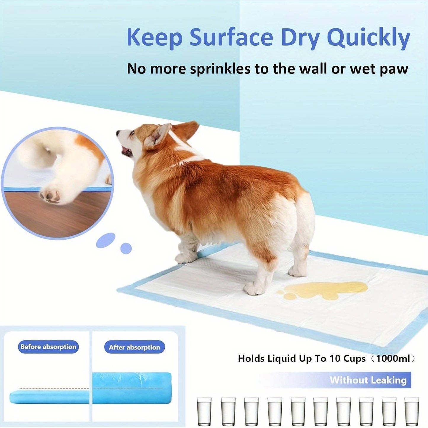100 Count 24inch X 24inch Puppy Pee Pads For Dogs
