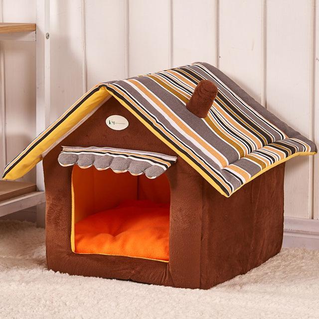 New Fashion Striped Removable Cover Mat Dog House Dog Beds