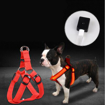 LED Luminous Dog Chest Strap Harness