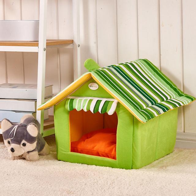 New Fashion Striped Removable Cover Mat Dog House Dog Beds