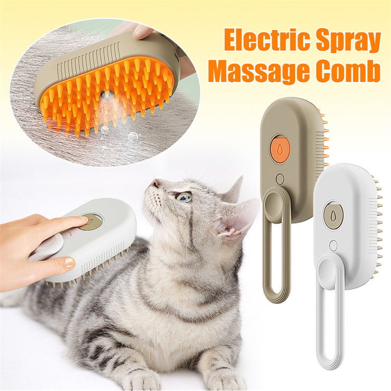 Pet Steam Brush Comb 3 In 1 Electric Spray Hair Brushes Pet Grooming
