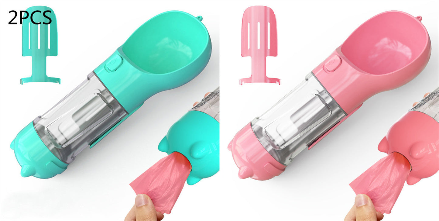 Pet Water Bottle Feeder Bowl Portable Pet Outdoor Travel 3 In 1 Dog Water Bottle