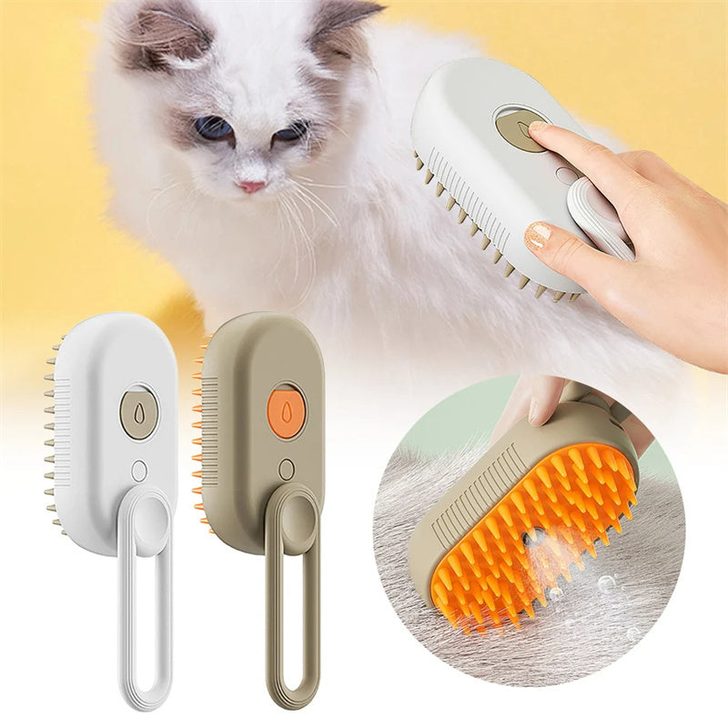 Pet Steam Brush Comb 3 In 1 Electric Spray Hair Brushes Pet Grooming