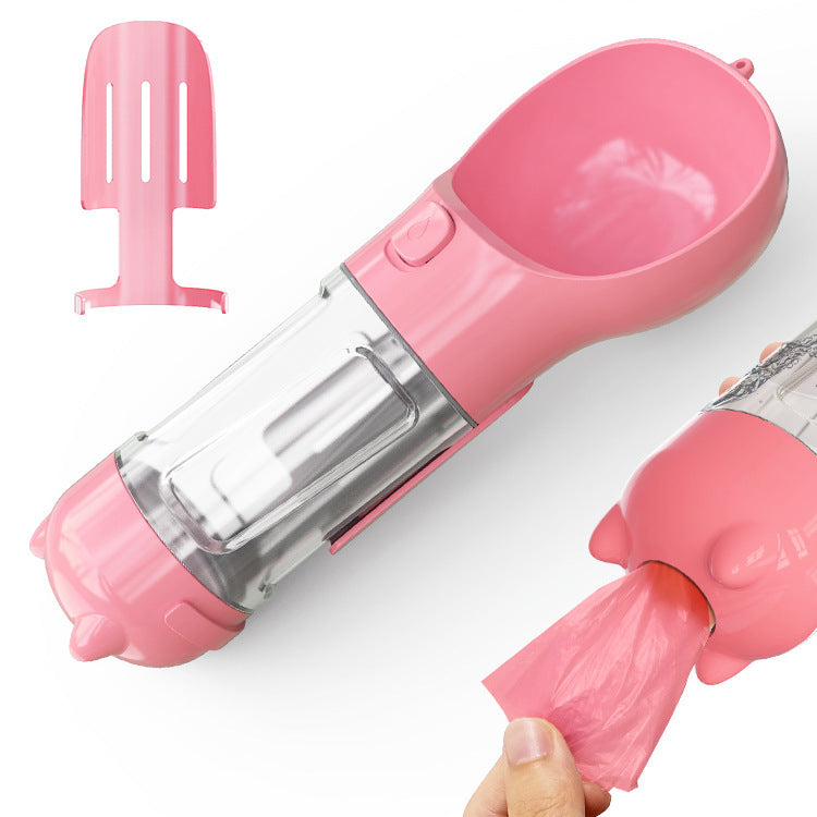 Pet Water Bottle Feeder Bowl Portable Pet Outdoor Travel 3 In 1 Dog Water Bottle