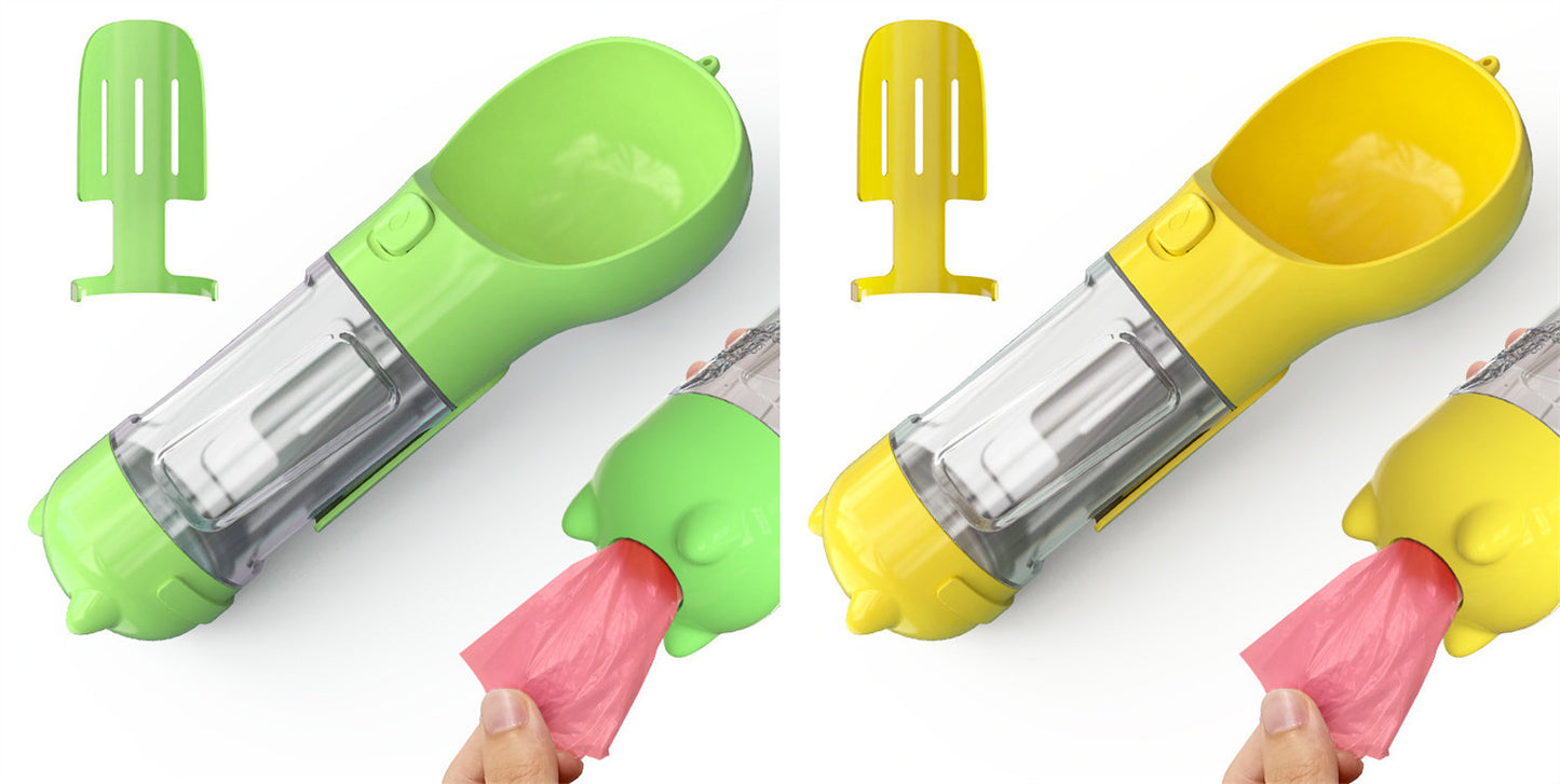 Pet Water Bottle Feeder Bowl Portable Pet Outdoor Travel 3 In 1 Dog Water Bottle