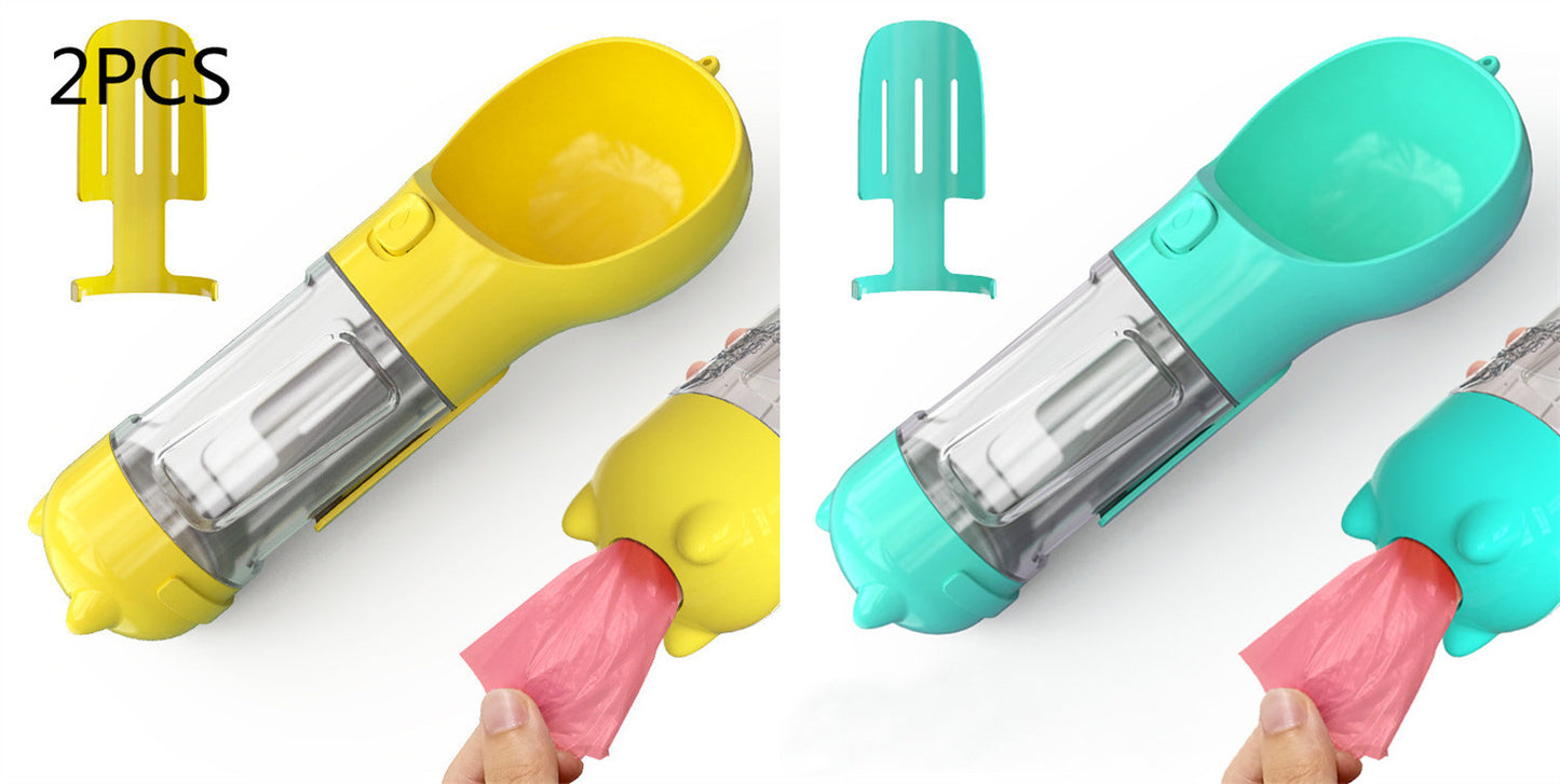 Pet Water Bottle Feeder Bowl Portable Pet Outdoor Travel 3 In 1 Dog Water Bottle