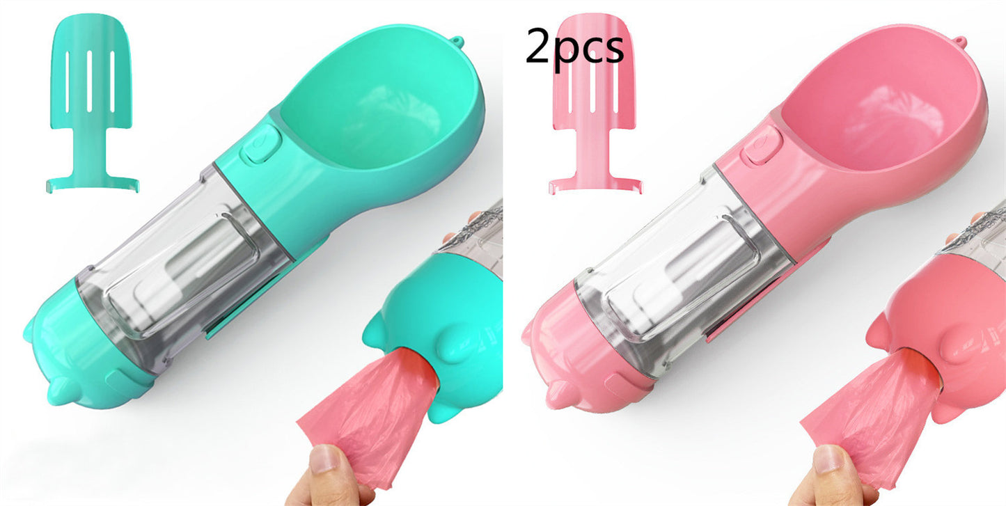 Pet Water Bottle Feeder Bowl Portable Pet Outdoor Travel 3 In 1 Dog Water Bottle