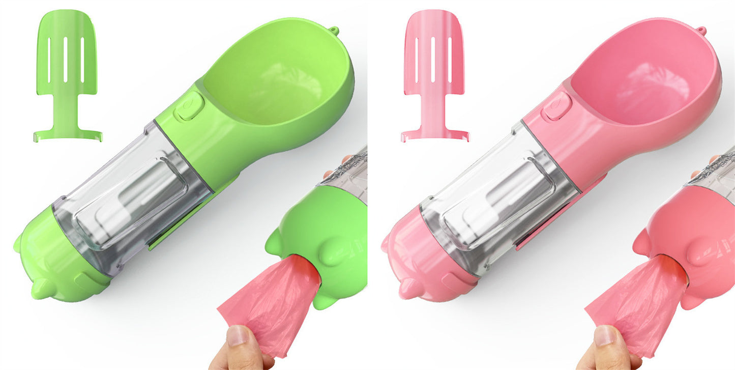 Pet Water Bottle Feeder Bowl Portable Pet Outdoor Travel 3 In 1 Dog Water Bottle
