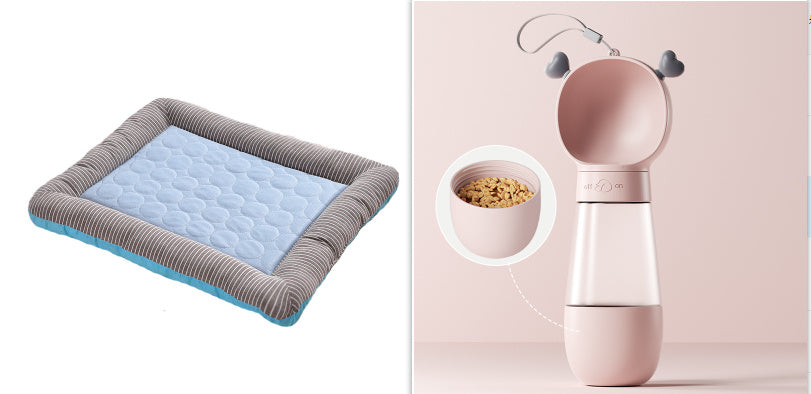 Pet Cooling Pad Bed For Dogs Cats Puppy Kitten Ice Silk Material Soft For Summer Sleeping