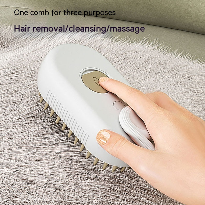 Pet Steam Brush Comb 3 In 1 Electric Spray Hair Brushes Pet Grooming