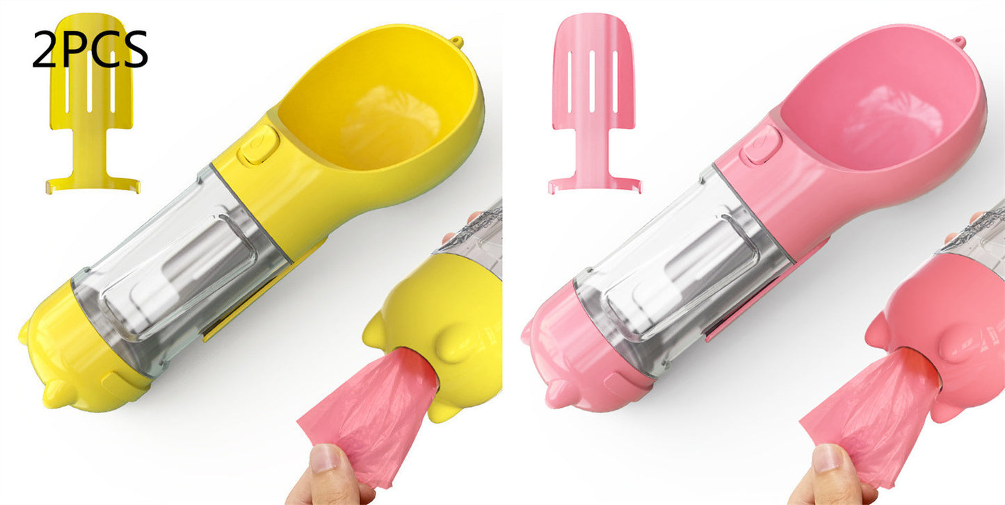 Pet Water Bottle Feeder Bowl Portable Pet Outdoor Travel 3 In 1 Dog Water Bottle