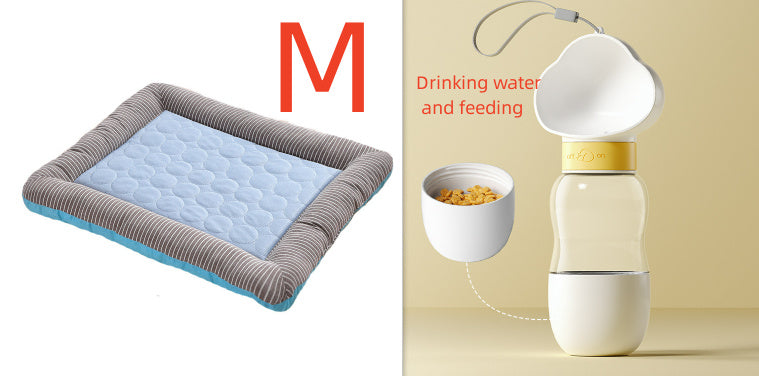 Pet Cooling Pad Bed For Dogs Cats Puppy Kitten Ice Silk Material Soft For Summer Sleeping