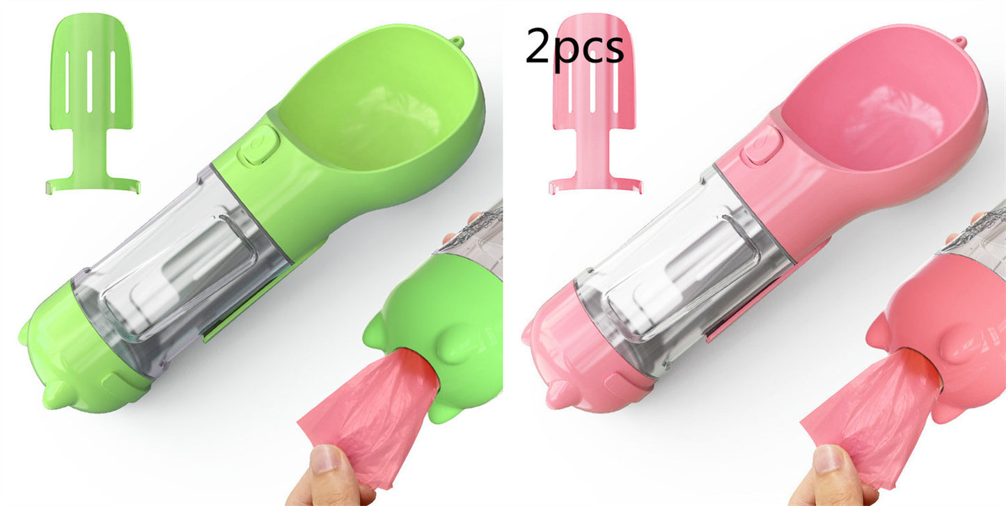 Pet Water Bottle Feeder Bowl Portable Pet Outdoor Travel 3 In 1 Dog Water Bottle
