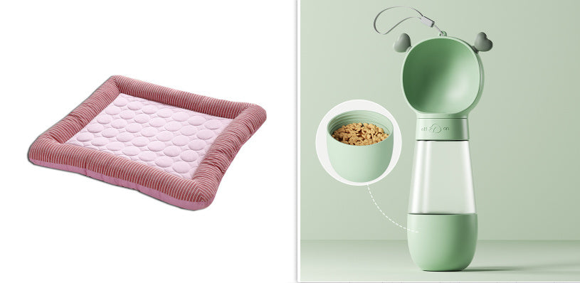 Pet Cooling Pad Bed For Dogs Cats Puppy Kitten Ice Silk Material Soft For Summer Sleeping