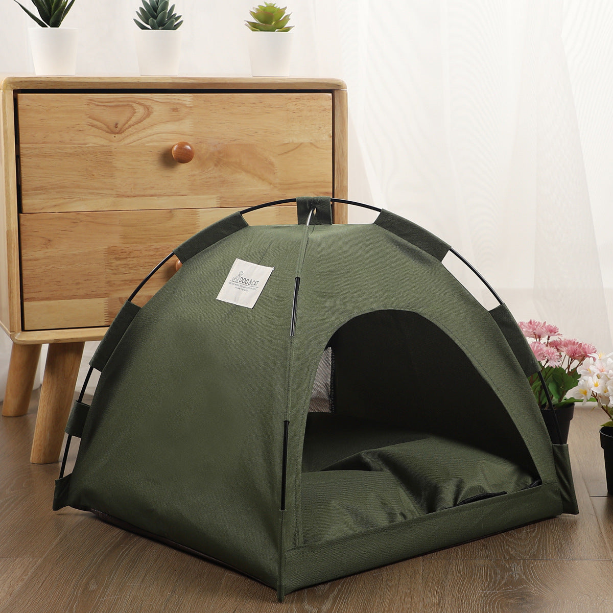 Cat Tent Cooling Mat Dog House Camping With Cushion