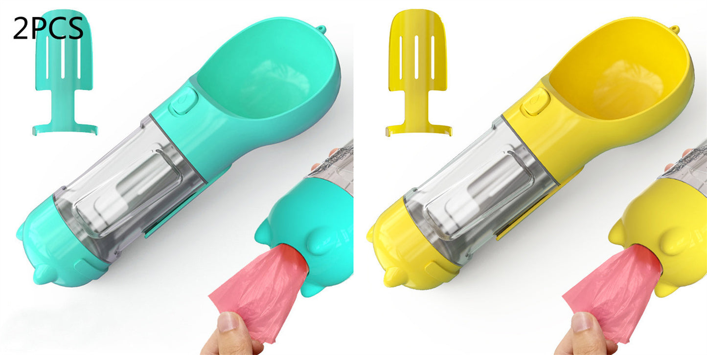 Pet Water Bottle Feeder Bowl Portable Pet Outdoor Travel 3 In 1 Dog Water Bottle