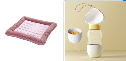 Pet Cooling Pad Bed For Dogs Cats Puppy Kitten Ice Silk Material Soft For Summer Sleeping