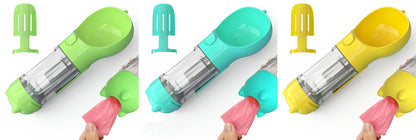 Pet Water Bottle Feeder Bowl Portable Pet Outdoor Travel 3 In 1 Dog Water Bottle