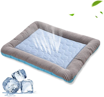 Pet Cooling Pad Bed For Dogs Cats Puppy Kitten Ice Silk Material Soft For Summer Sleeping