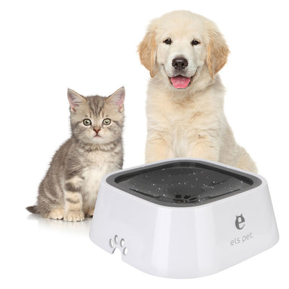 1.5L Cat Dog Water Bowl with Anti-Overflow Slow Water Feeder Dispenser