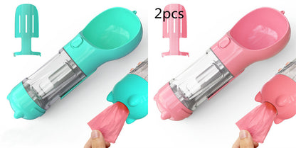 Pet Water Bottle Feeder Bowl Portable Pet Outdoor Travel 3 In 1 Dog Water Bottle
