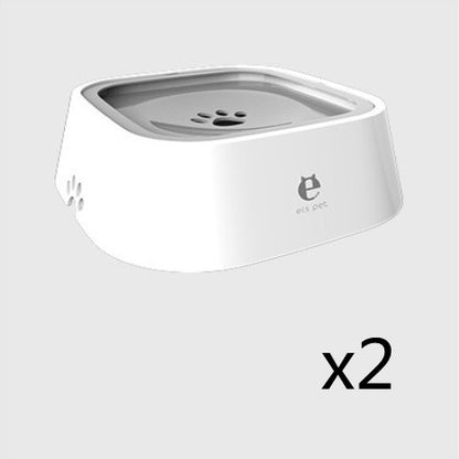 1.5L Cat Dog Water Bowl with Anti-Overflow Slow Water Feeder Dispenser