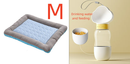 Pet Cooling Pad Bed For Dogs Cats Puppy Kitten Ice Silk Material Soft For Summer Sleeping